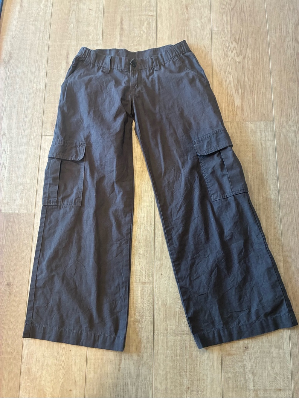 J Galt grey low rise wide leg Cargo Pants small cotton grunge EUC